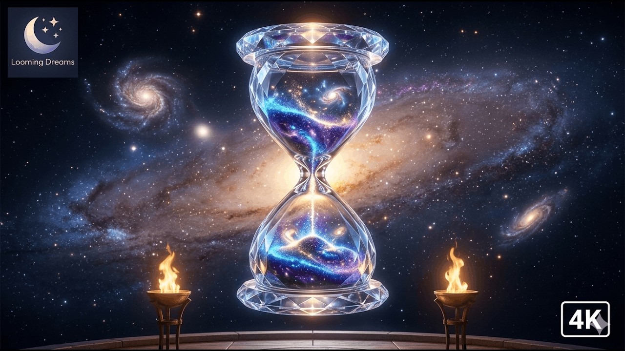 1 HOUR Deep Space Hourglass Loop ⏳ Cosmic Stardust ASMR | Space Ambiance for Sleep & Study (4K)