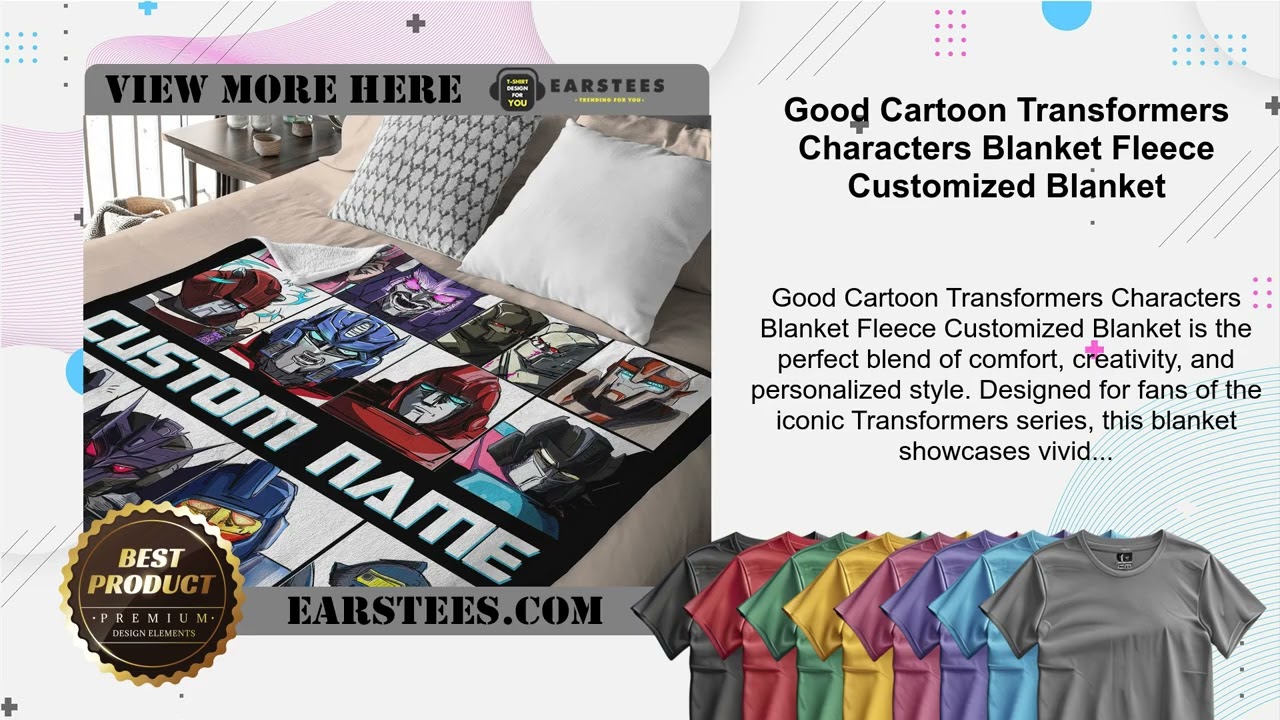 Good Cartoon Transformers Characters Blanket Fleece Customized Blanket