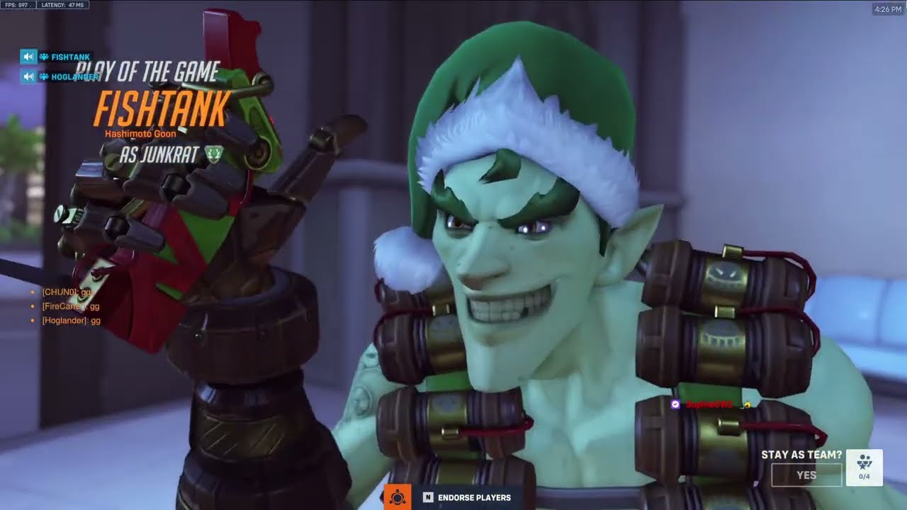 POTG! This is What a PRO Junkrat one trick looks like - AQUAMARINE JUNKRAT