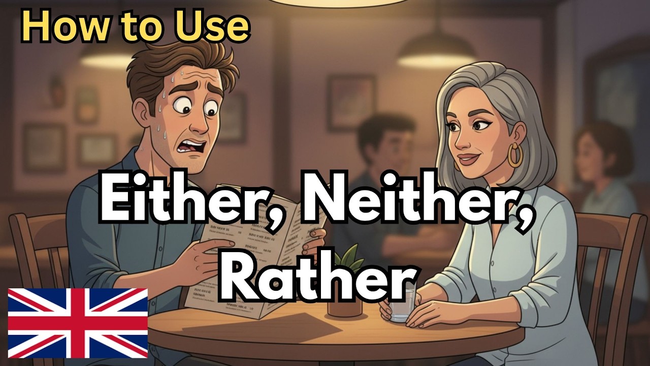 How to Use Either, Neither & Rather | English Conversation Practice