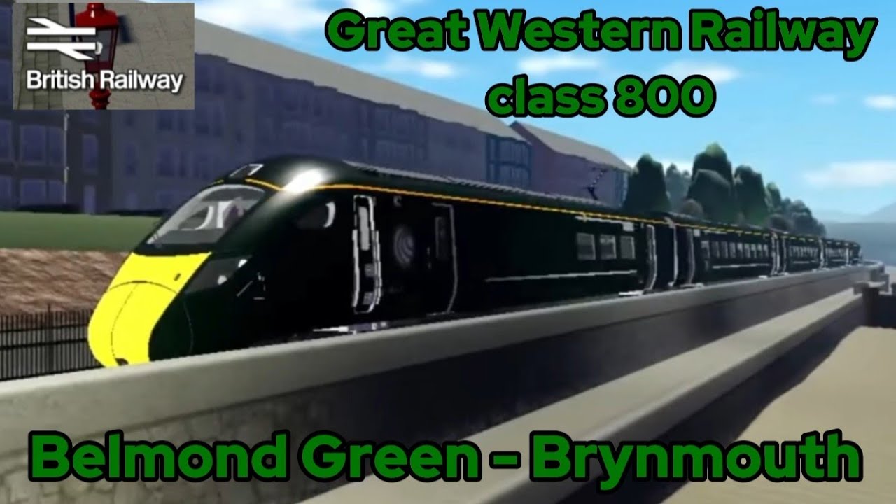 TG ROBLOX. Great Western Railway class 800 Belmond Green - Brynmouth - British Railway ROBLOX.