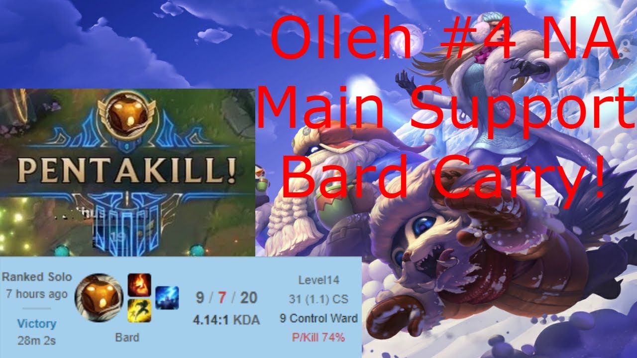 Olleh #4 NA Bard Hyper Carry? | League of Legends