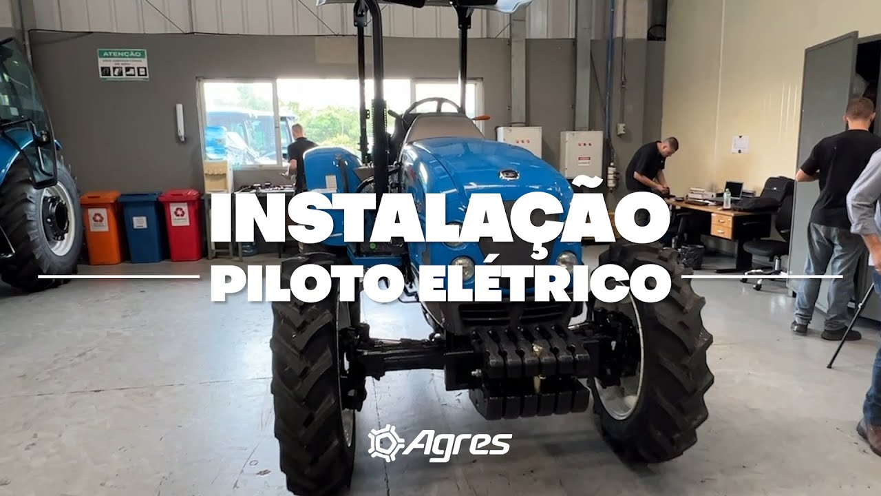 Instala&ccedil;&atilde;o de Piloto Autom&aacute;tico El&eacute;trico da Agres em trator da LS Tractor