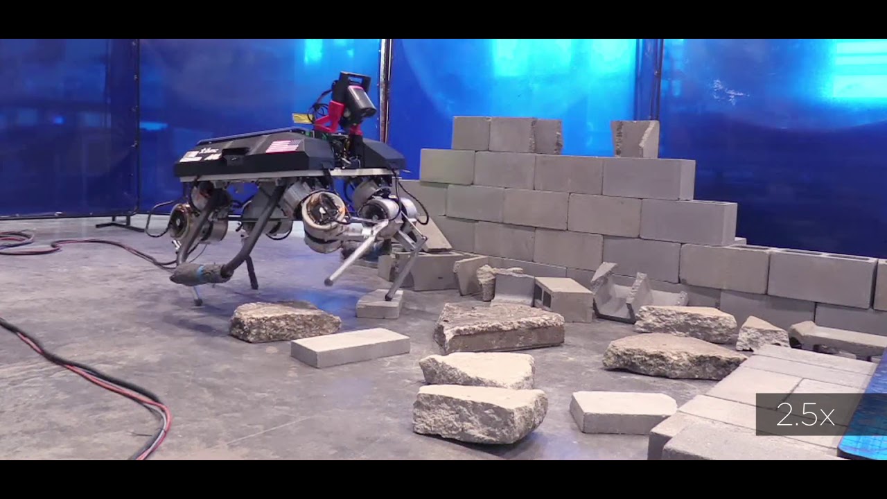 LLAMA Quadruped - Traversing Rough Terrain
