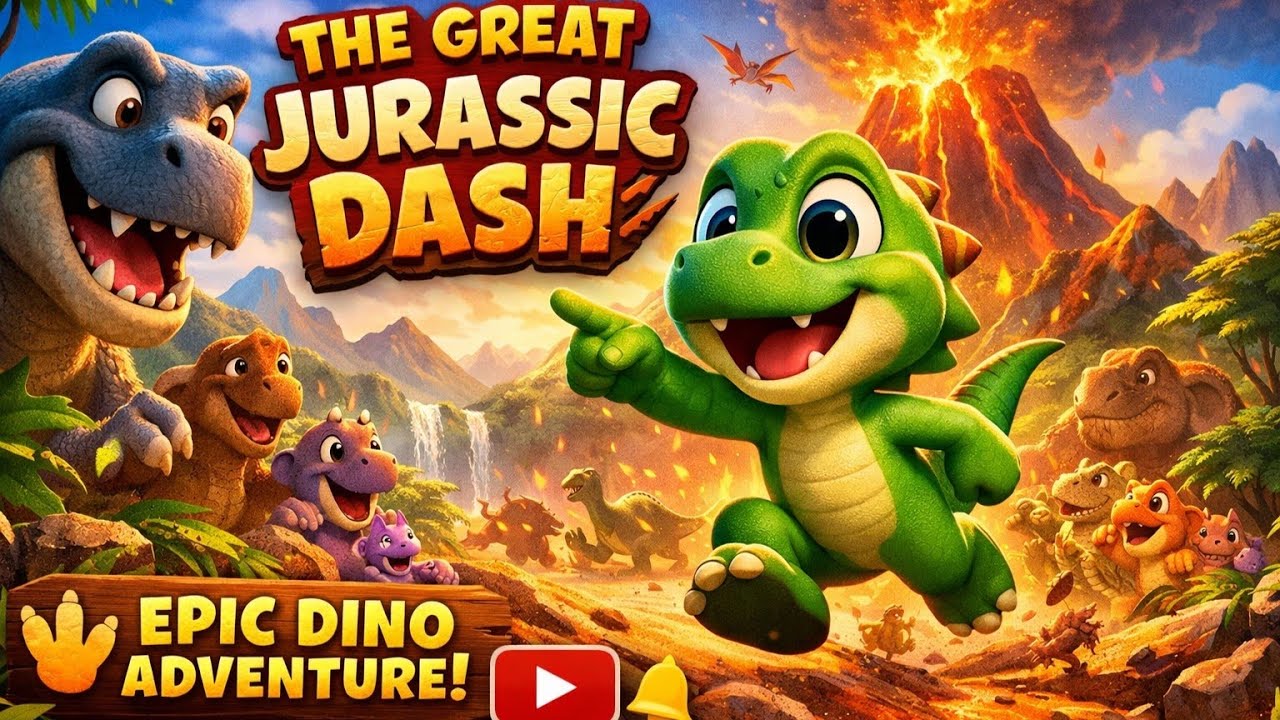 The Great Jurassic Dash 🦖 | Action-Packed Dinosaur Adventure Story for Kids