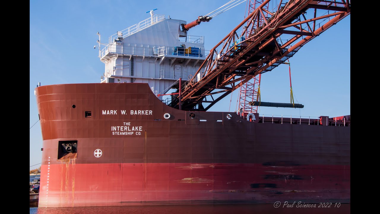 Unloading Steel! the Mark W Barker Discharging Steel at Fraser Shipyard dock for Gerdau Ameristeel
