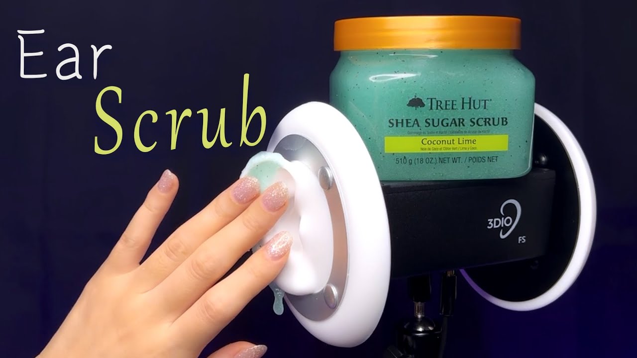 ASMR Scrub Ear Massage for Sleep & Relaxation 💆 (No Talking)