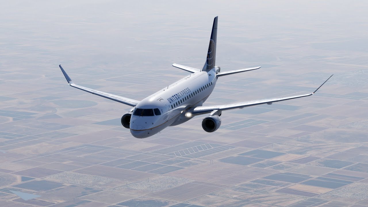 X-Craft E-Jets Low Vis Takeoff! Santa Barbara to Fresno - Real Airline Captain Embraer E175 XP12