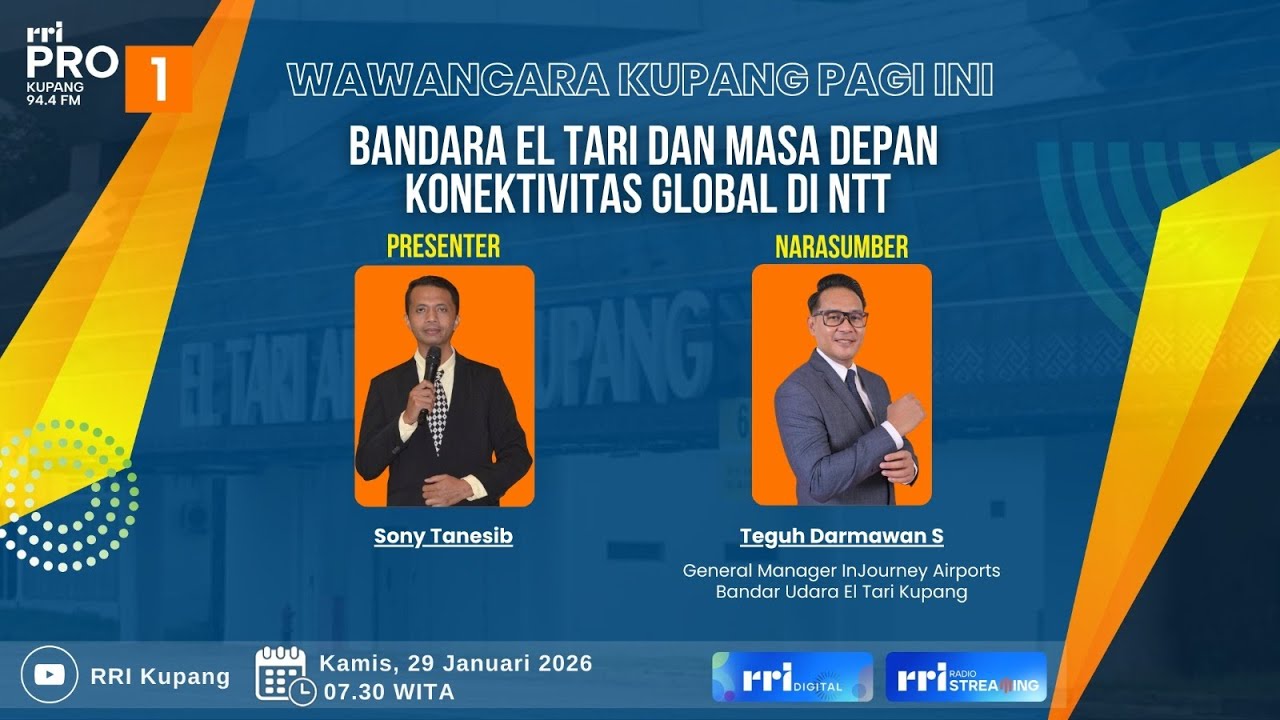 [LIVE] WAWANCARA KUPANG PAGI INI | BANDARA EL TARI DAN MASA DEPAN KONEKTIVITAS GLOBAL DI NTT