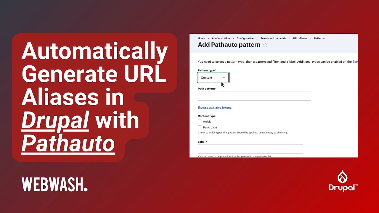Automatically Generate URL Aliases in Drupal with Pathauto