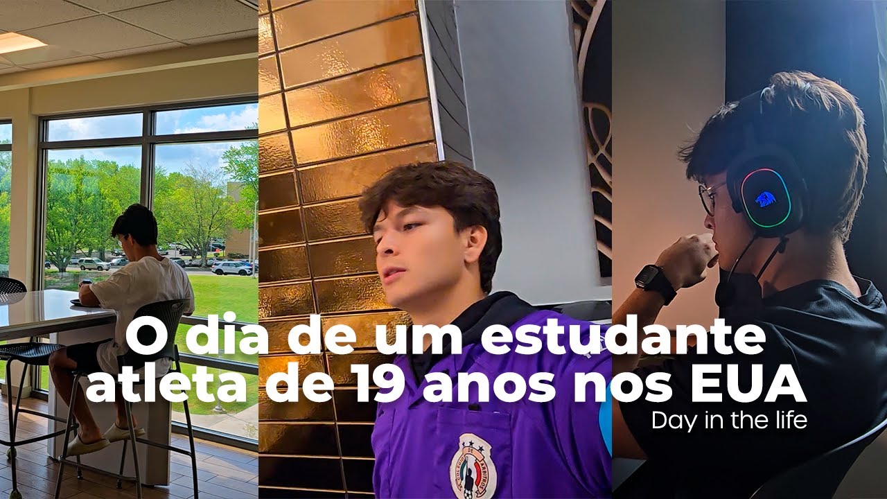 O dia de um estudante atleta de 19 anos nos EUA - vlog