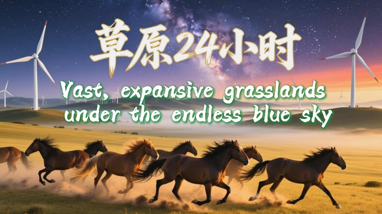 心灵逃离喧嚣、回归自然的最佳去处，世界著名的天然牧场-内蒙古大草原Vast, expansive grasslands【4K  60FPS】