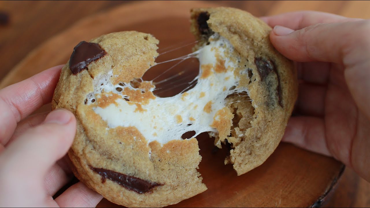 Smores Cookie Recipe | 촉촉 쫀득 스모어 쿠키 만들기