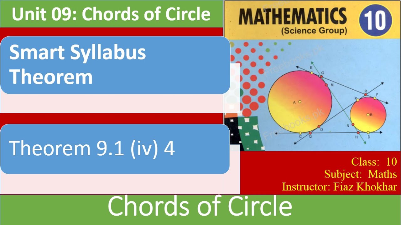 Unit 9| Theorem 9.1 (iv) | Federal Board Smart Syllabus class 10|