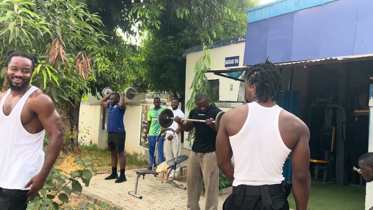 Workout session with my friends from Abuja 