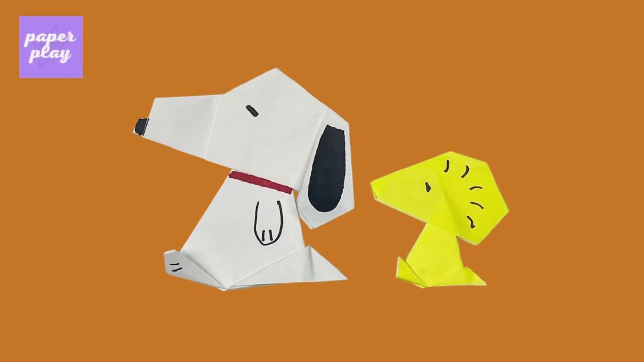 스누피 우드스탁 종이접기 snoopy woodstock origami