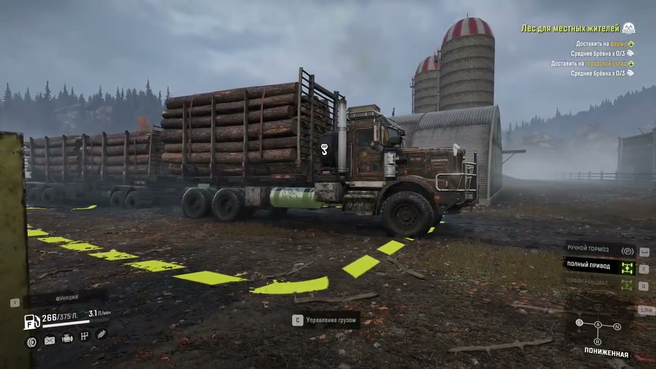 #SnowRunner  KENWORTH C500 с раскачкой но без прокачки