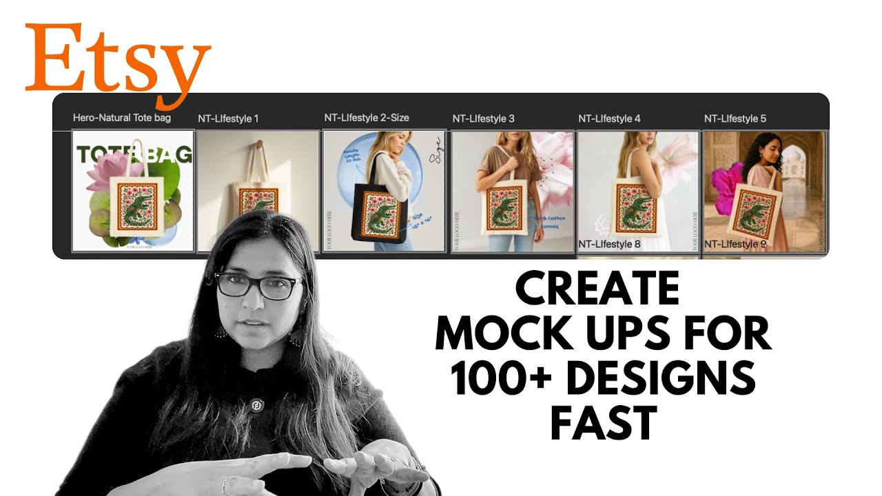Create Mock ups for 100+ designs for your Etsy shop FAST : My Exact workflow