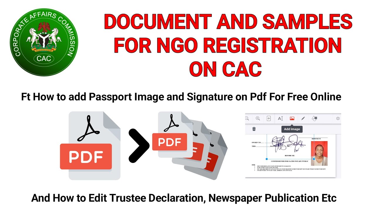 Требования к документам НПО для успешной регистрации в CAC: добавьте подпись и паспорт в PDF-файл