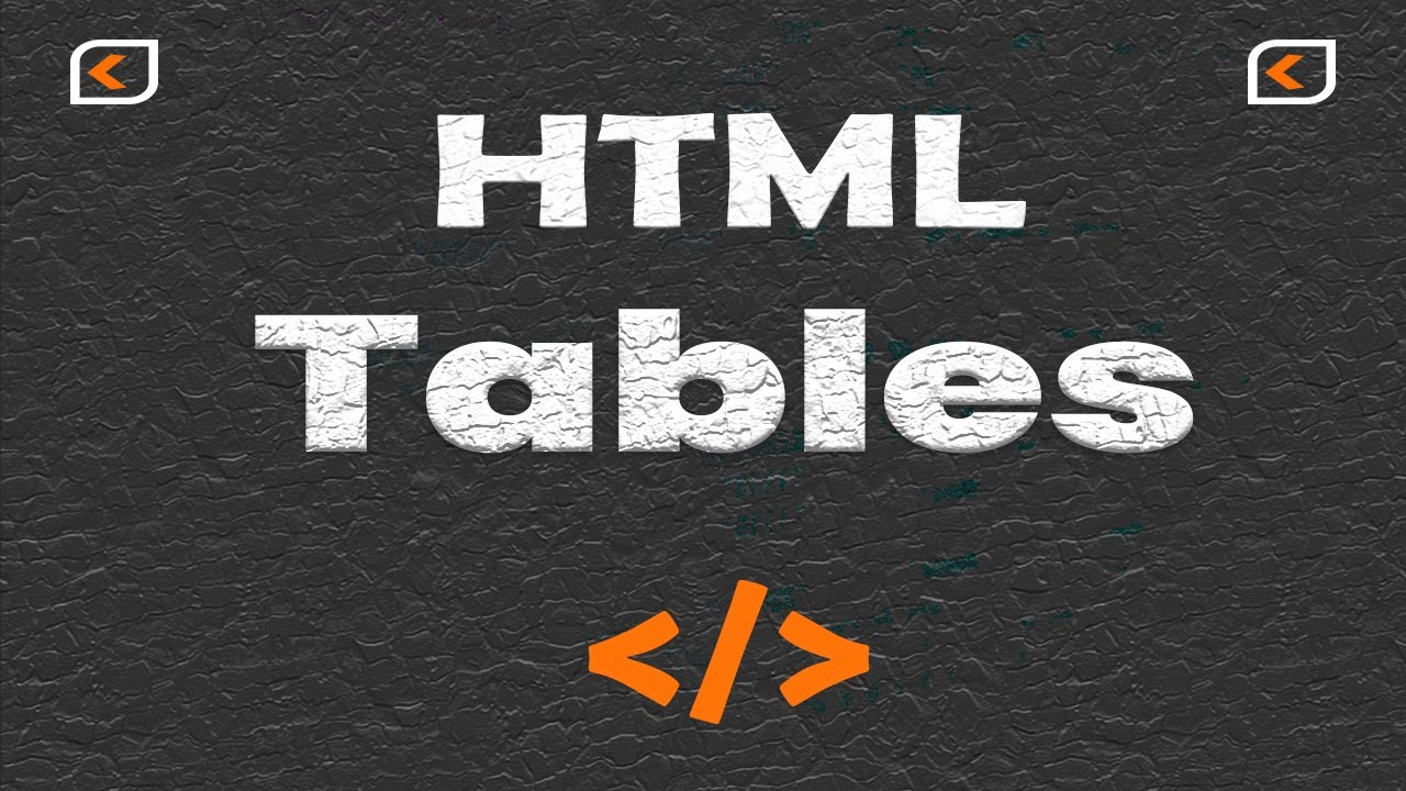 HTML Tables