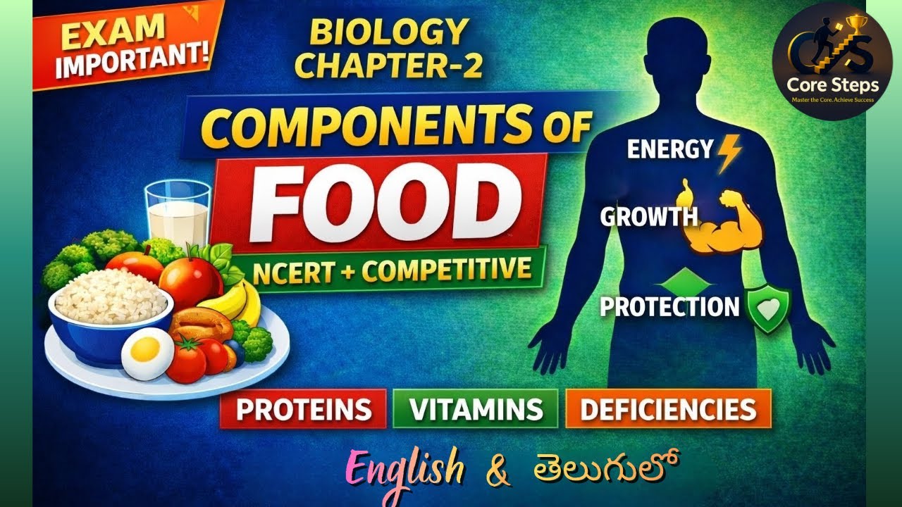 Components of Food | Proteins,Vitamins,Deficiency Diseases | #biology #competitiveexams #ncert