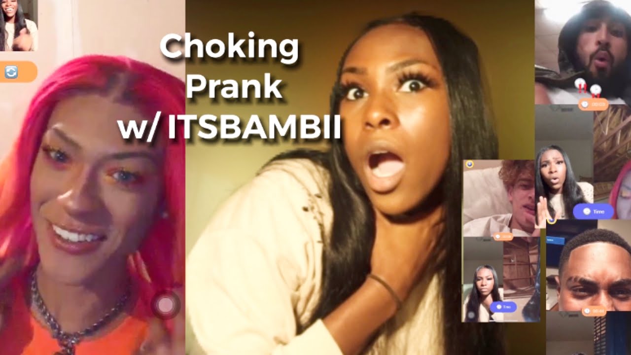 CHOKING PRANK ON MONKEY APP pt. 2 w/ ITSBAMBII 😨 (They didn’t care)