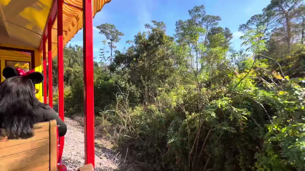 Walt Disney Railroad ride from Frontierland to New Fantasyland 