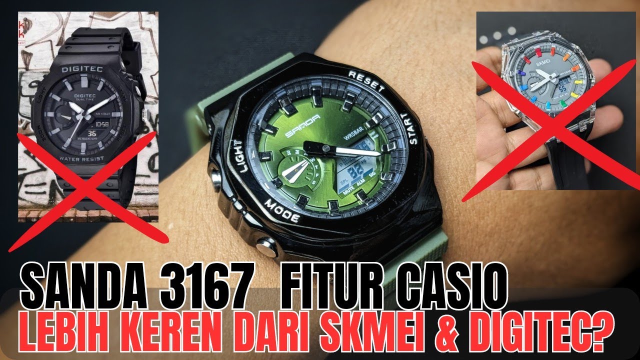 SANDA 3167 LEBIH BAIK DARI DIGITEC 2119 & SKMEI 2100