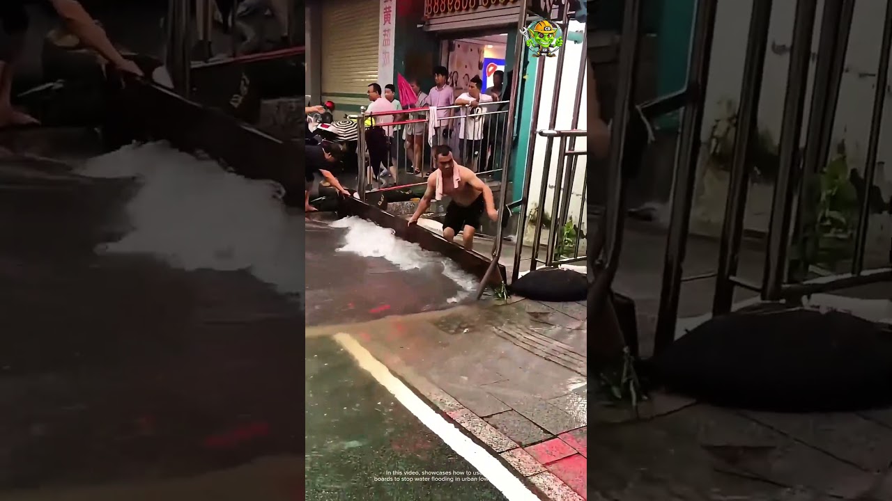 Using Wooden Boards to Prevent Water Flooding in Low-Lying Urban Areas