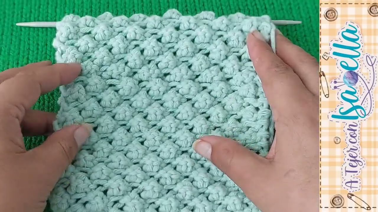 Como tejer con dos agujas Punto Garbanzo