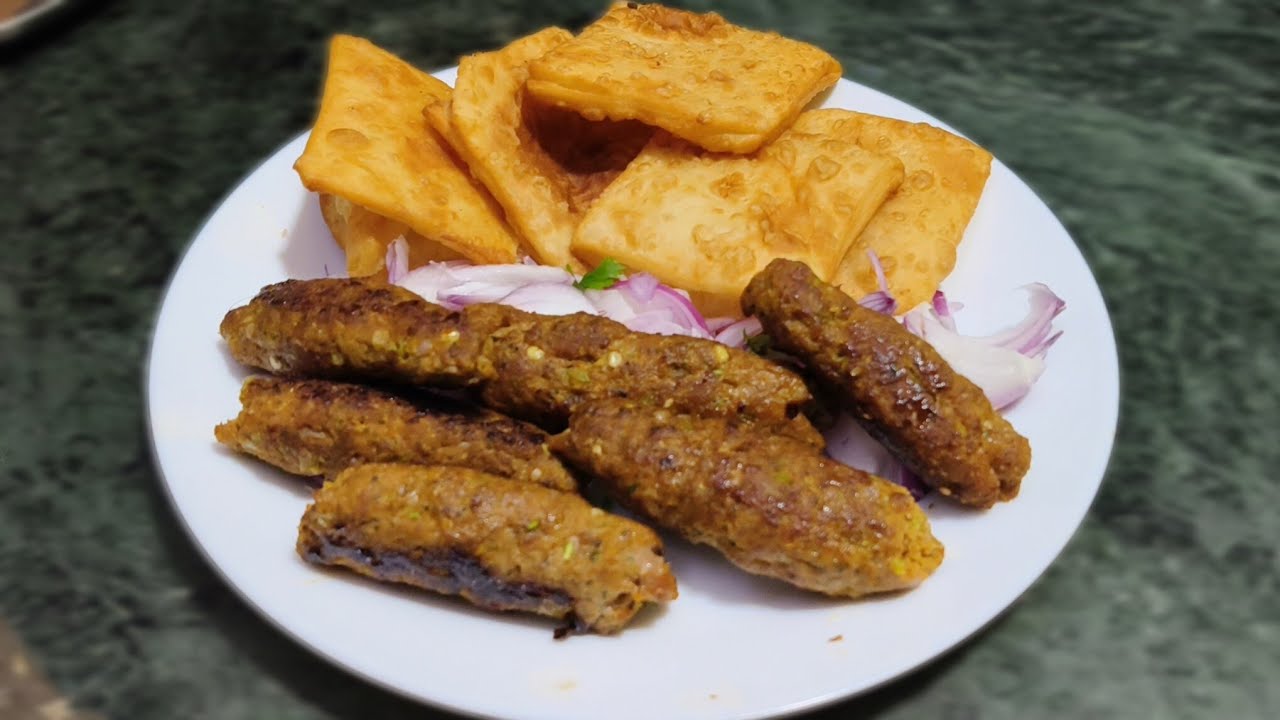 Lukhmi Aur Seekh Kabab Recipe|Hyderabadi Functions Wala Seekh Kabab Aur Plain Lukhmi Recipe 