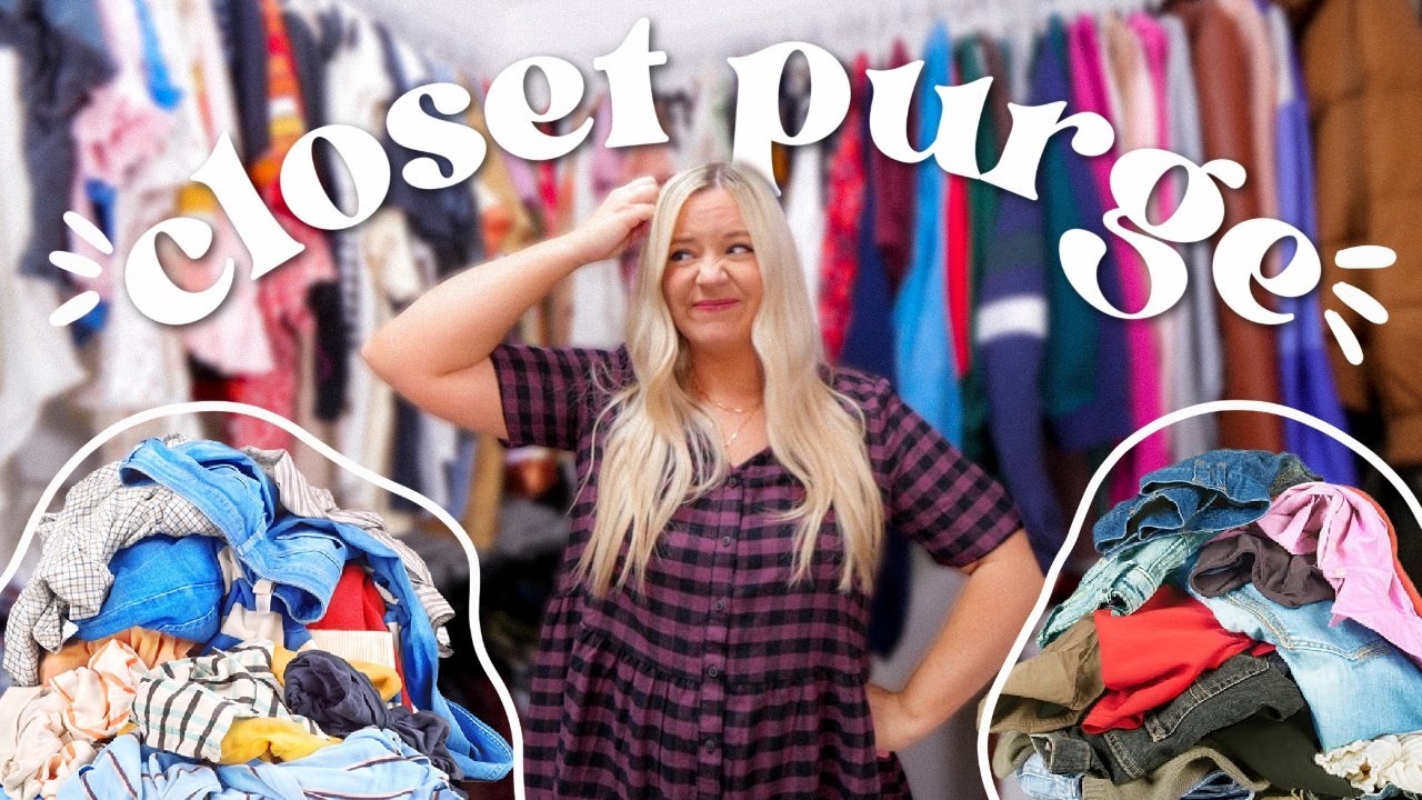 PURGE MY CLOSET for fall with me! (MASSIVE closet declutter)