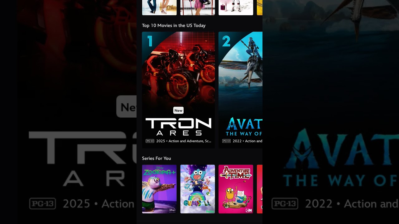 Crazy how Tron & Percy Jackson is #1 most watched movie and tv series on Disney + 👏