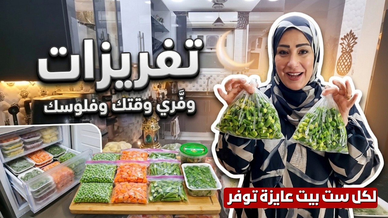 احسبيها صح 👌مشتريات رمضان 2026 وتفريز الخضار🔥 جاهزة لرمضان؟