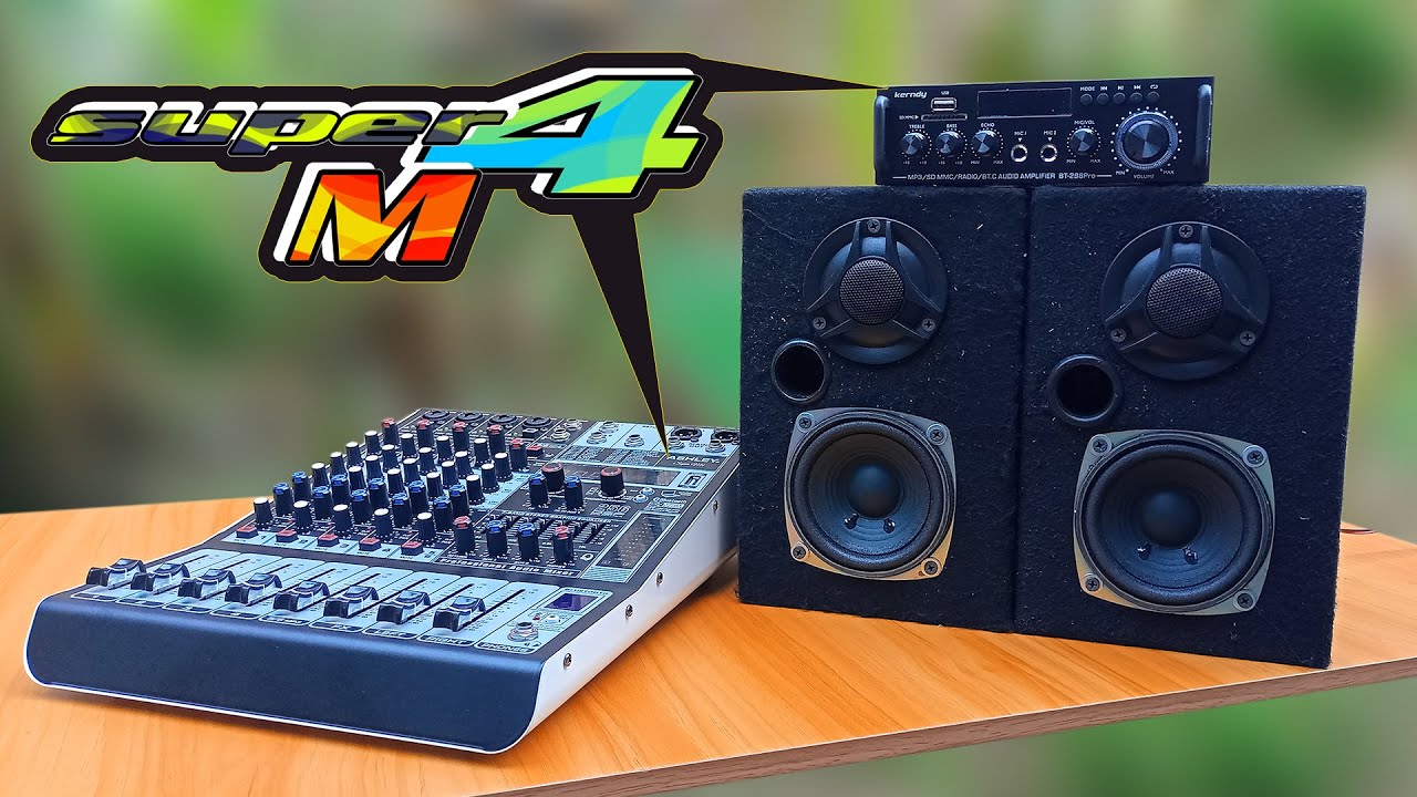 tes mixer ashley super M4 terbaru fitur ada compressor efek 256 dsp pakai power amplifier kerndy 