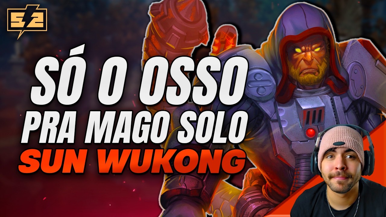 PRA MAGO NA SOLO TEM QUE SOBRAR SÓ O OSSO! SUN WUKONG SMITE 2 CONQUISTA