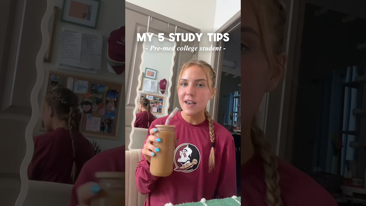 My 5 study tips as a pre-med college student! 🤍