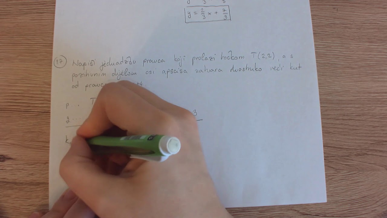 8.1. Eksplicitni i implicitni oblik jednadžbe pravca - 2.dio