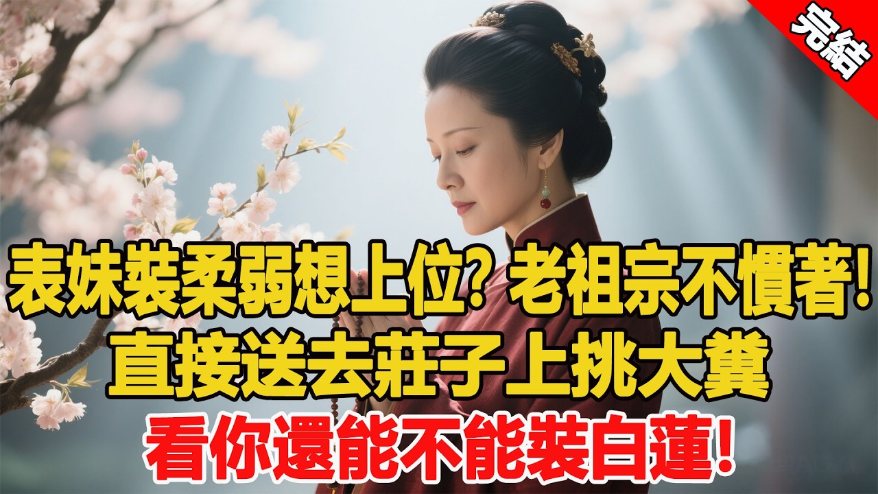 【完結爽文】表妹裝柔弱想上位？老祖宗不慣著！直接送去莊子上挑大糞，看你還能不能裝白蓮！#打臉爽文#原創 #古言 #小說