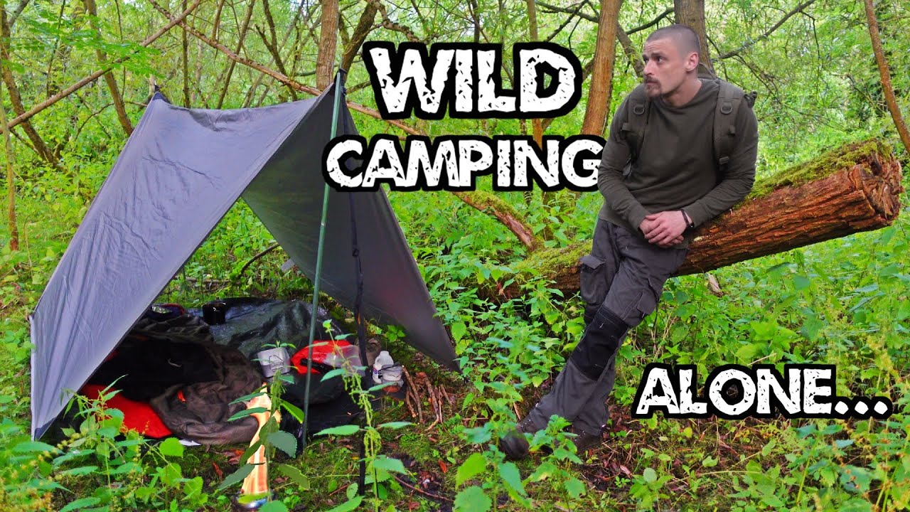 Wild Stealth Camping Alone in The Uk. (With A £15 Supermarket Tarp)