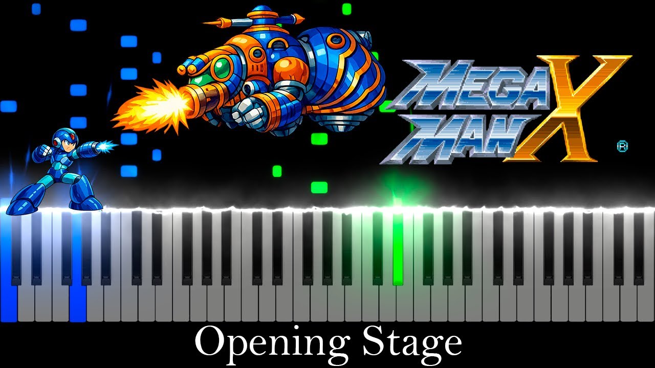 Opening Stage - Megaman X (Visual Piano Tutorial/Best Version)