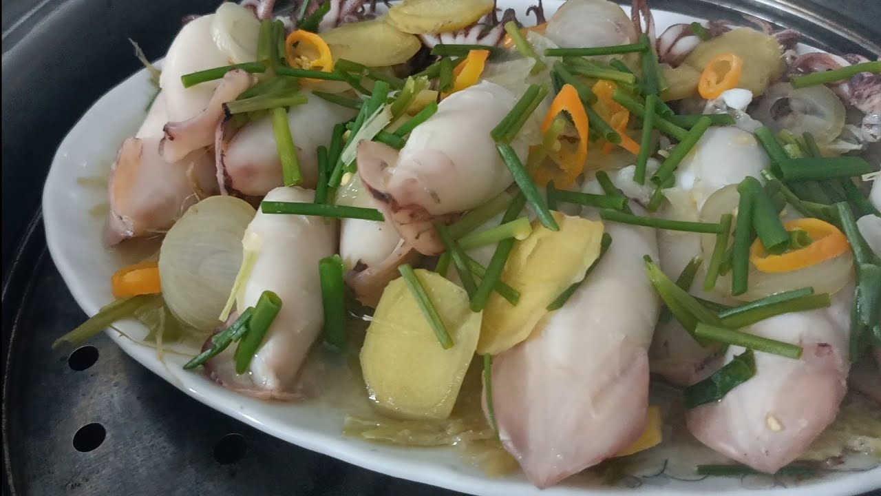Cách làm Mực Trứng Hấp Sả Gừng thơm phức,mọng nước, giòn ngọt, thấm vị | MÓN ĂN NGON LÀNG QUÊ