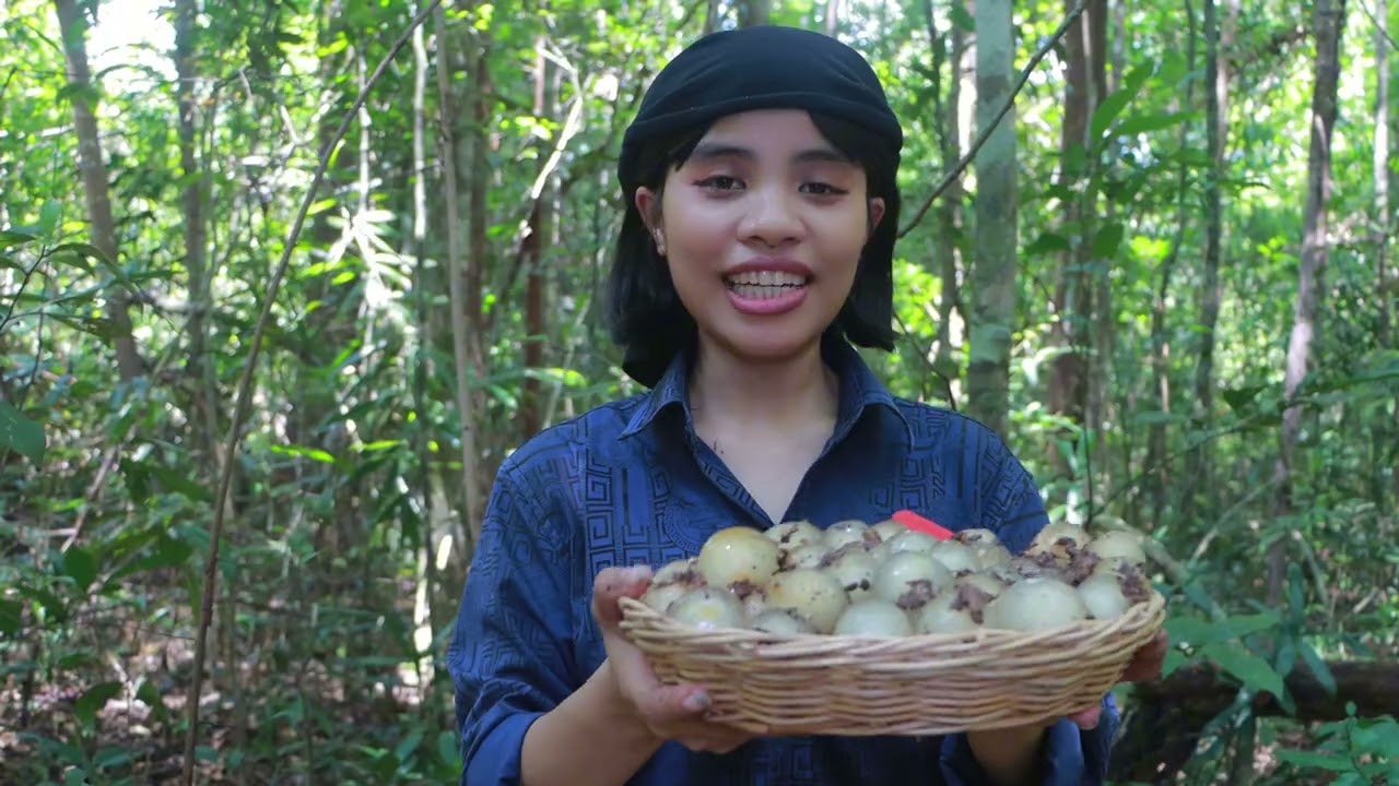 ហូបផ្សិតកែវជាមួយទឹកឃ្មុំព្រៃ