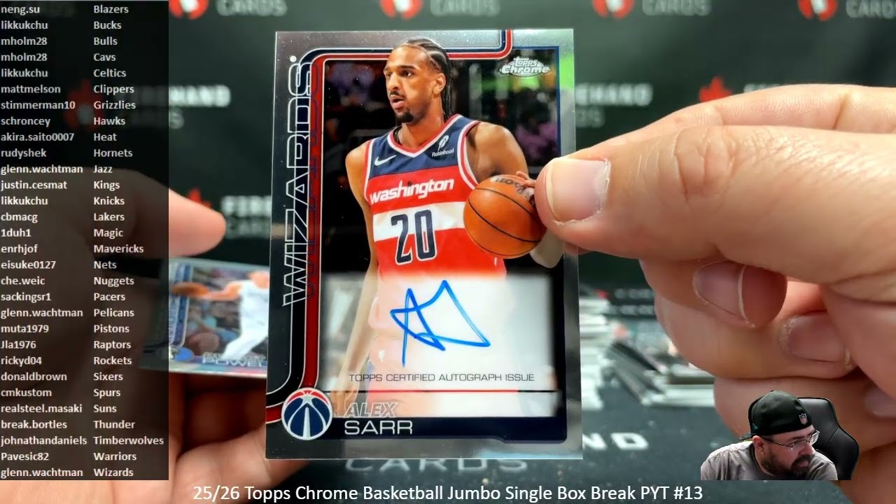 2/7/2026 25/26 Topps Chrome Basketball Jumbo Single Box Break PYT #13
