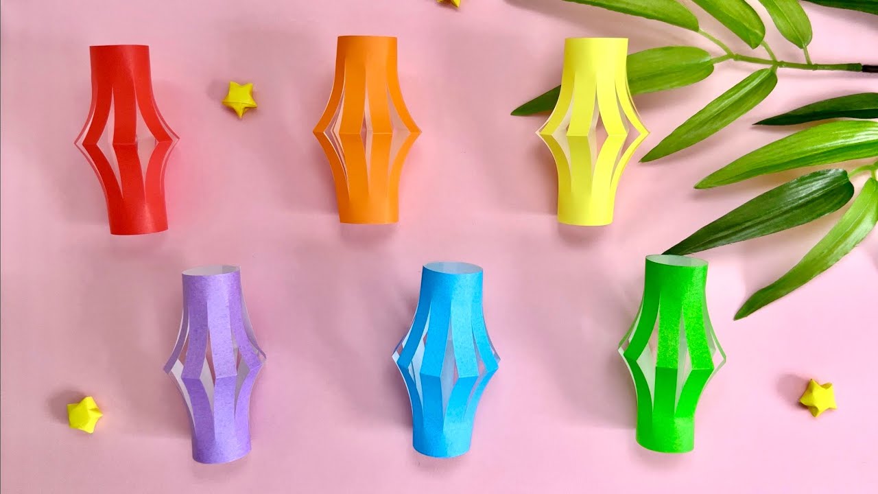 【七夕折り紙】超簡単！ちょうちん 提灯 折り方 作り方  Origami Easy Paper Lantern 飾り 7月 Paper Craft DIY Tutorial 折纸 灯笼 종이접기 제등