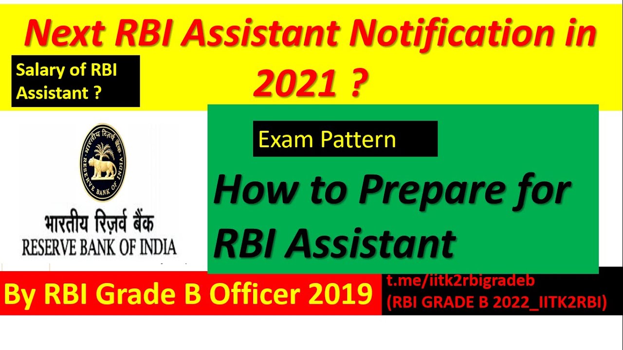 RBI Assistant 2021 Preparation Strategy, Salary and Things to keep in Mind by RBI Grade B 2019