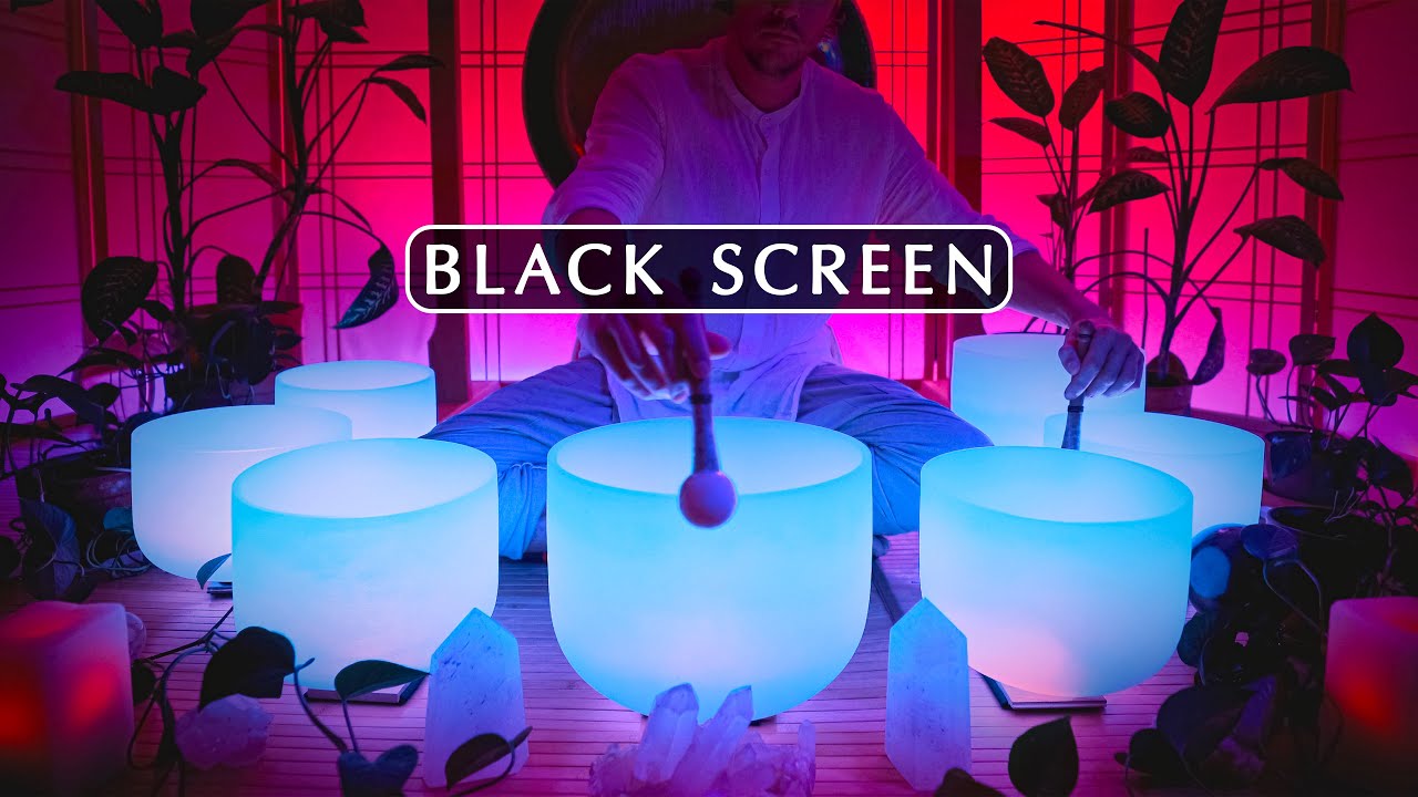 **CAREFUL** THIS SLEEP MUSIC IS LIKE A SLEEPING PILL - Black Screen Singing Bowl Sound Bath