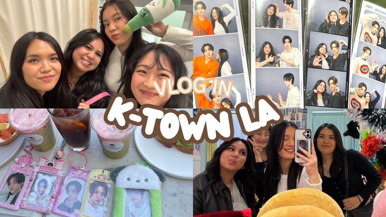 ENGENE K-TOWN LA VLOG (ENHYPEN PHOTOISM + K-POP SECRET SANTA GIFTS) engene - log