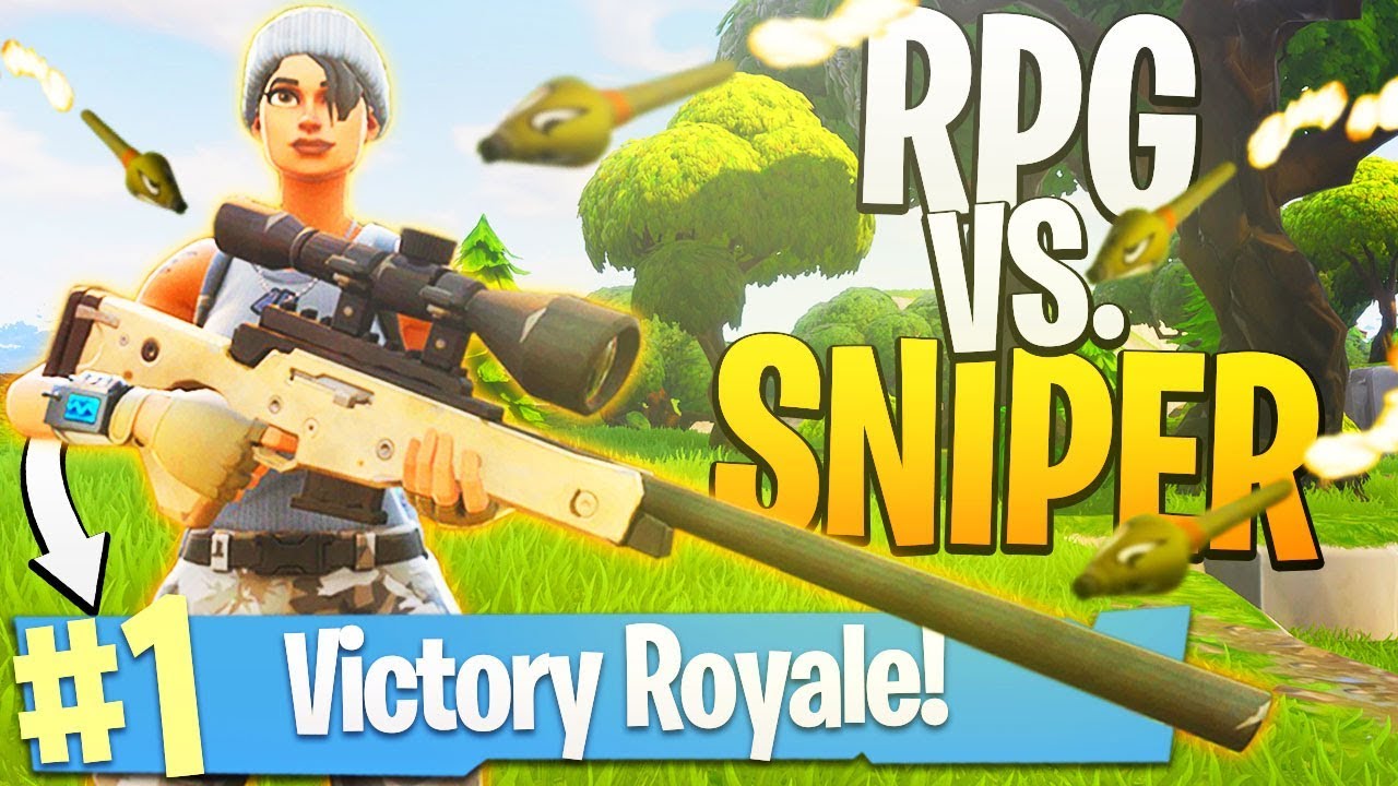 1v1 RPG vs. Sniper Rifle! - PS4 Fortnite BR SOLOS Gameplay!