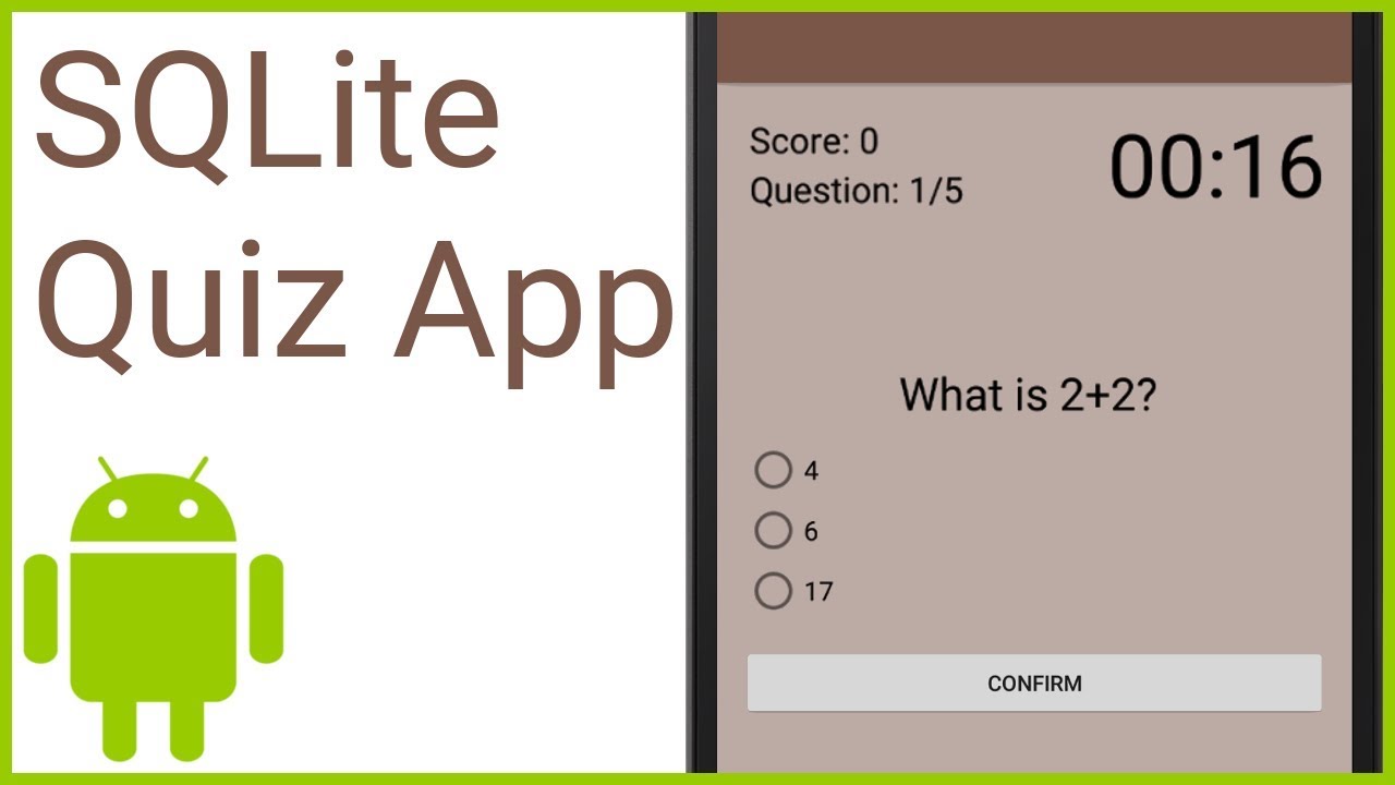 Multiple Choice Quiz App with SQLite Integration Part 1 - PREPARING THE LAYOUTS - Android Tutorial